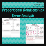 Proportional Relationships; Error Analysis or Practice Set