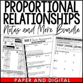 Proportional Relationships Guided Notes Homework Warm Ups 