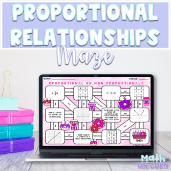 Preview of Proportional Relationships Maze | Digital & Printable | Distance Learning