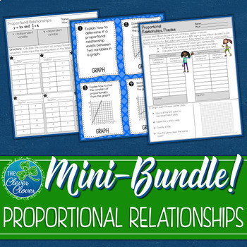 Preview of Proportional Relationships in Tables, Graphs and Equations Mini-Bundle