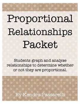 Preview of Proportional Relationships Packet