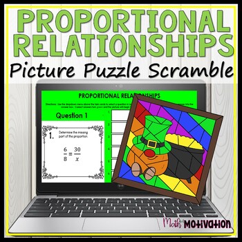 Preview of Proportional Relationships Saint Patrick's Picture Scramble