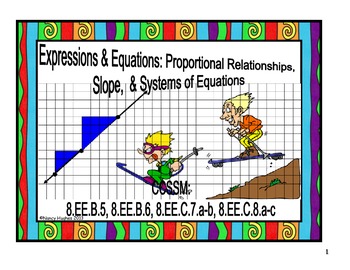 Preview of Proportional Relationships, Slope, and Systems of Equations