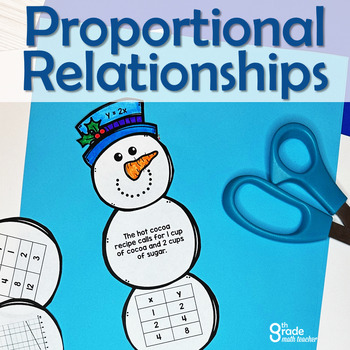 Preview of Proportional Relationships Snowman Winter Activity