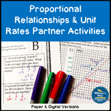 Proportional Relationships and Unit Rates Partner Activities