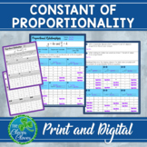 Constant of Proportionality Worksheet - Print and Digital 