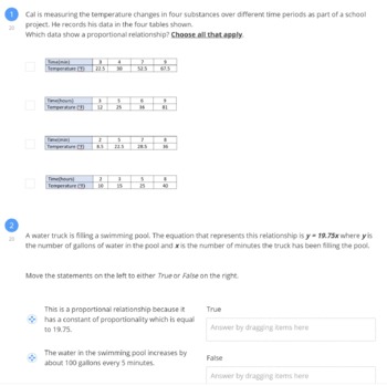 Proportional Tables Quiz Pdf Or Goformative Distance Learning By Math Ease