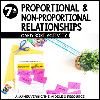 Preview of Proportional and Non Proportional Relationships Activity | Identify and Compare