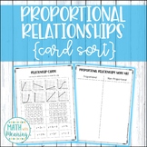 Proportional Relationships Proportional or Not? Card Sort 