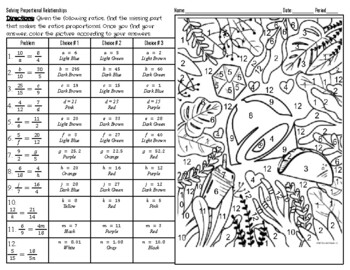 Preview of Proportional vs. Non Proportional Relationship Coloring Pages (5)
