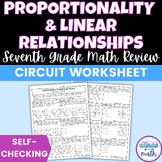 Proportionality Linear Relationships Worksheet Self Checki