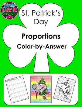 Preview of Solving Proportions Color by Number St. Patrick's Day Math Activity