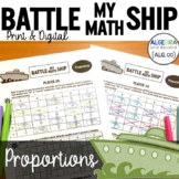 Proportions Activity | Battle My Math Ship Game | Print an