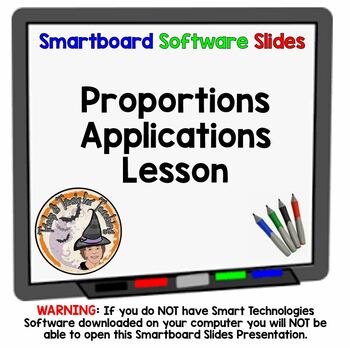Preview of Proportions Word Problems Applications Smartboard Slides Lesson