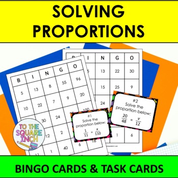 Preview of Solving Proportions Bingo Game | Task Cards | Whole Class Activity