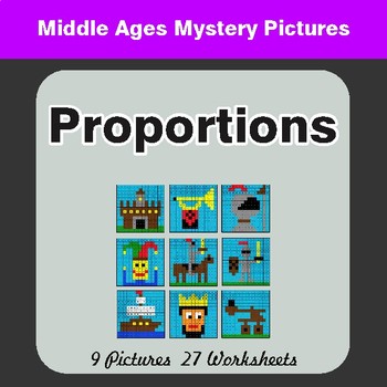 Proportions - Color-By-Number Math Mystery Pictures