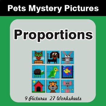 Proportions - Color-By-Number Math Mystery Pictures