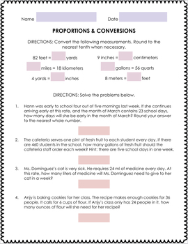 review of proportions homework 1 answer key