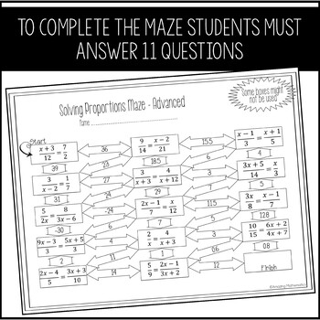 Proportions Maze Advanced By Amazing Mathematics Tpt