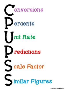 Proportions Mnemonic Device 7th Grade When To Use Proportions Tpt