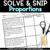 Proportions Solve and Snip® Interactive Word Problems - Se