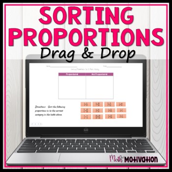 Preview of Proportions Sorting Digital Drag and Drop 