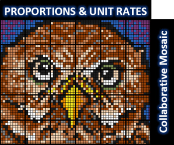 Preview of Proportions & Unit Rates, Night Owl Collaborative Math Mosaic