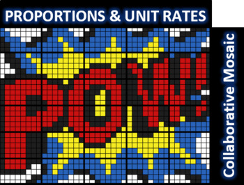Preview of Proportions & Unit Rates, POW! Collaborative Math Mosaic