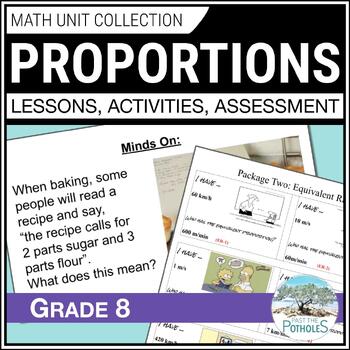 Preview of Proportional Relationships Unit: Writing Ratios Comparing Unit Rates Percentage