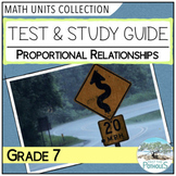 Proportions Unit Test and Study Guide - Grade 7 Math Assessment