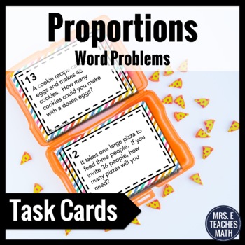 Preview of Proportions Word Problem Task Cards
