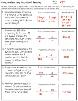 Proportions Word Problem Worksheet - FREEBIE by Math on the Move