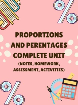Preview of Proportions and Percentages Unit (Activities and Spanish Materials Included)