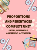 Proportions and Percentages Unit (Activities and Spanish M