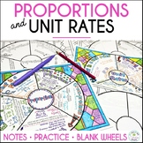 Proportions and Unit Rates Notes Doodle Math Wheels