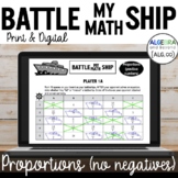 Proportions - no negatives Activity | Battle My Math Ship 