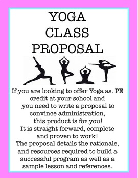Preview of Proposal For Yoga Class for PE Credit