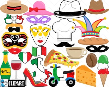 Preview of Props Italy Ver.1 - Clip Art Digital Files Personal Commercial Use cod259