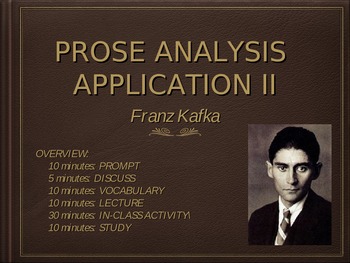 Preview of Prose Analysis Application: Kafka and "A Hunger Artist"