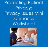 Protecting Patient Privacy- Privacy Issues Mini Scenarios 