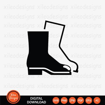 Preview of Protective High Rubber Boots Footwear Shoes Gumboots Icon SVG PNG JPG PDF EPS AI