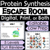 Protein Synthesis Activity: Biology Escape Room Game: Tran