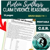 Protein Synthesis: C.E.R. Claim Evidence Reasoning: #bestsellers