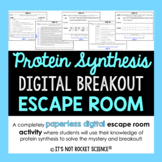 Protein Synthesis DIGITAL Breakout Escape Room Activity