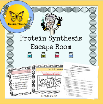 Preview of Protein Synthesis Escape Room