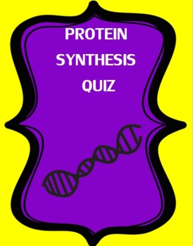 Preview of Protein Synthesis Quiz