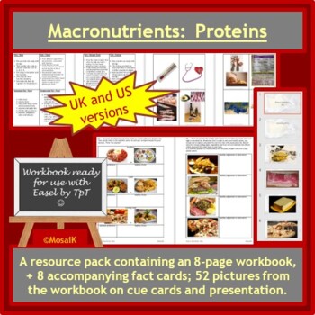 Preview of Proteins Macronutrients Cooking Health Easel