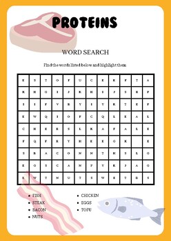 Preview of Proteins Word Search