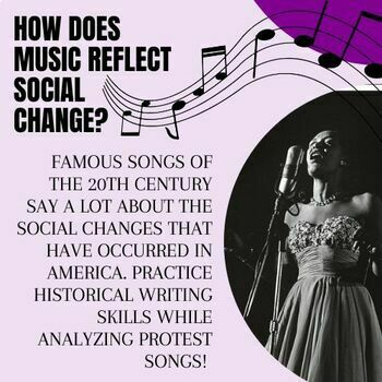 Preview of Protest Music Inquiry: Song Analysis and Five-Paragraph Essay