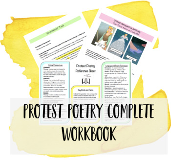 Preview of Protest Poetry Complete Student Workbook